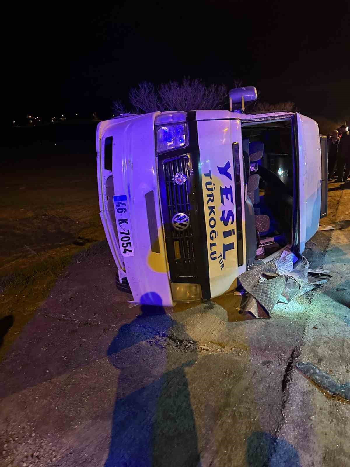 Kahramanmaraş’ta minibüs kazası: 10 yaralı
