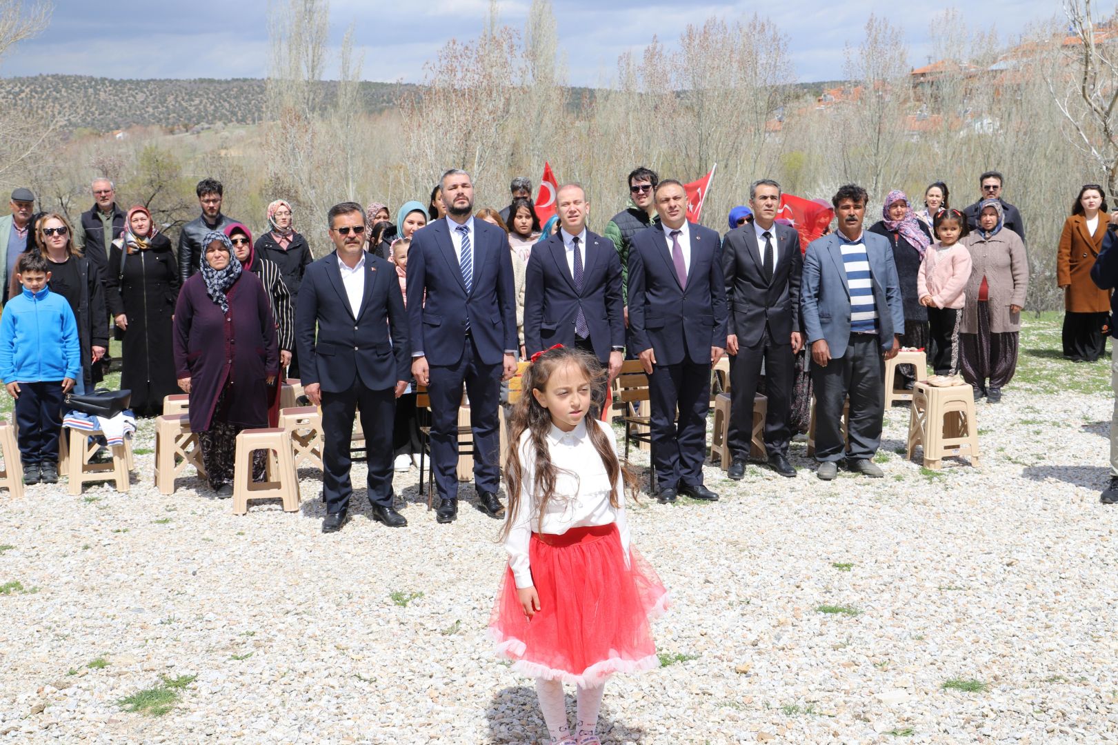 1 öğretmen 1 öğrencili okulda 23 Nisan kutlaması.