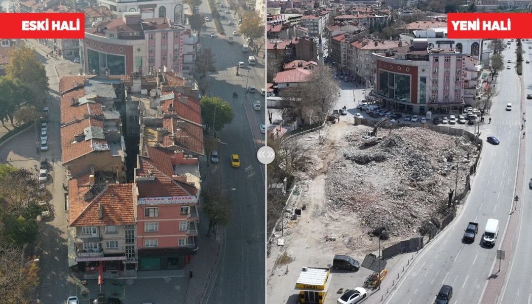 BAŞKAN ALTAY BEŞYOL KAVŞAĞI’NDA KAMULAŞTIRDIKLARI 8 BİNADA YIKIM ÇALIŞMALARINI TAMAMLADIKLARINI AÇIKLADI.