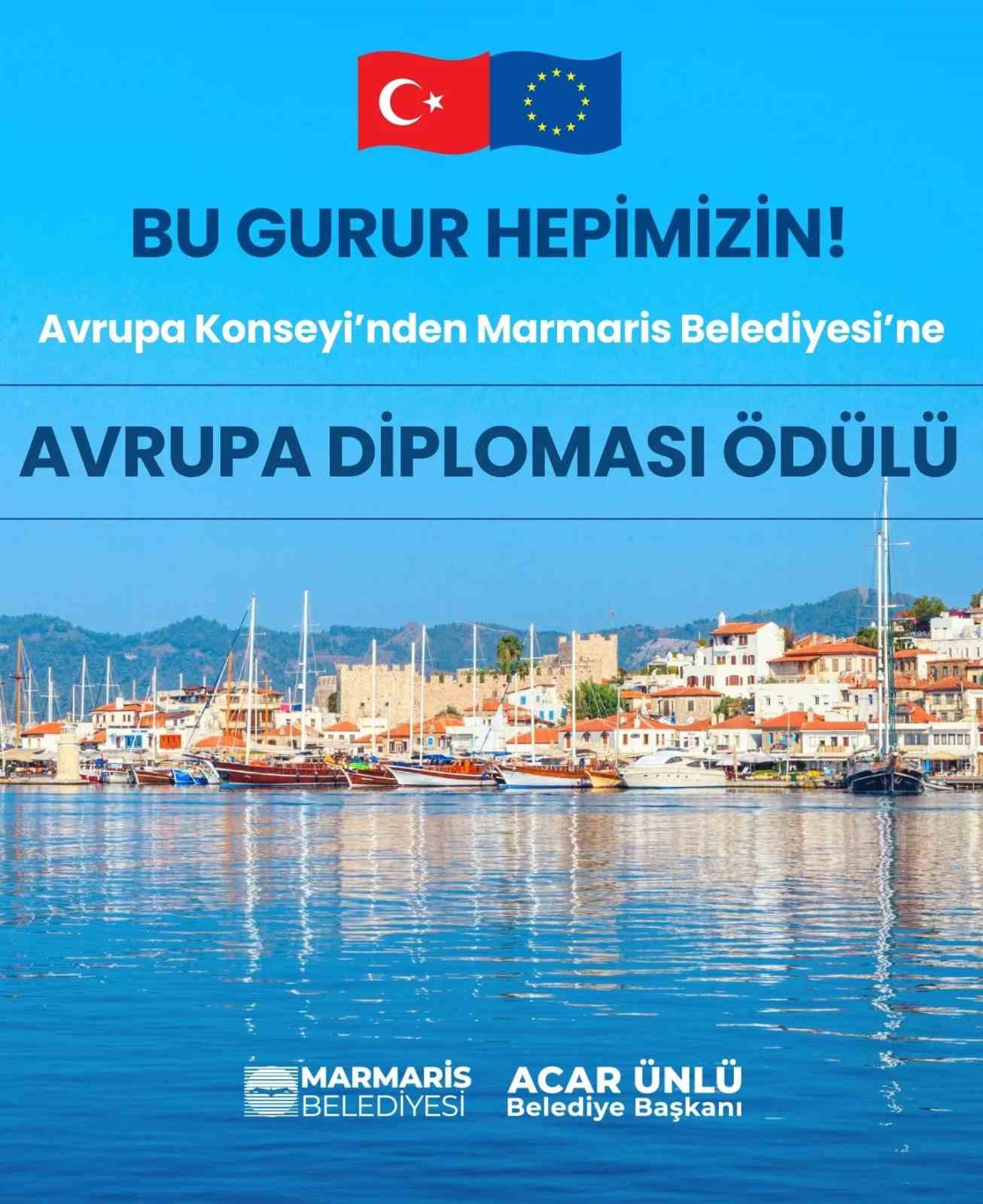 Marmaris Belediyesi’ne Avrupa’dan prestijli ödül
