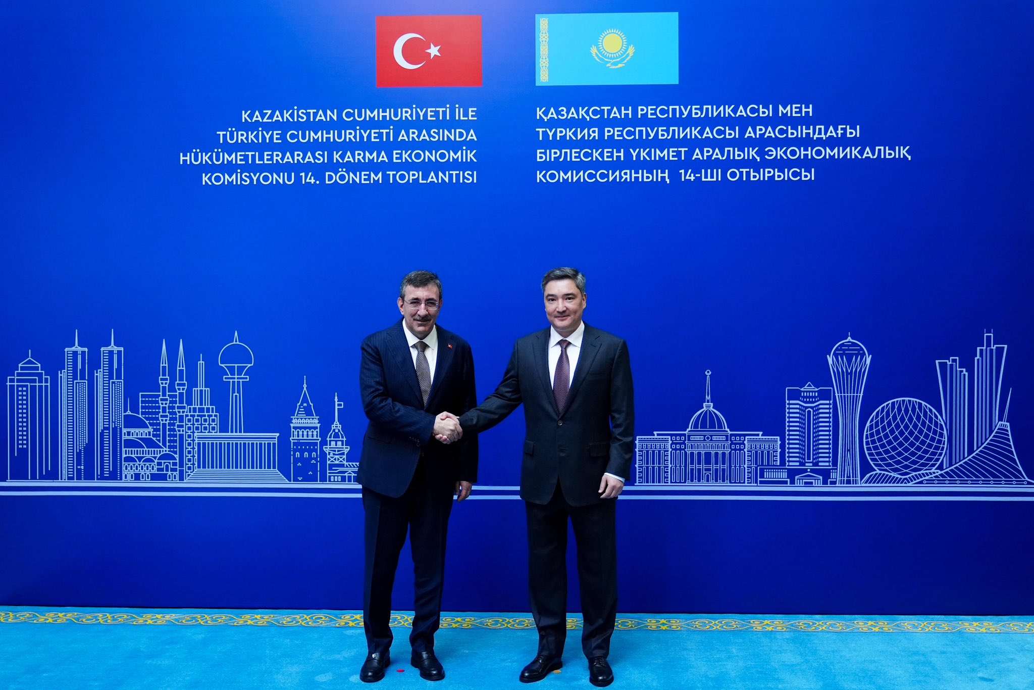 Cumhurbaşkanı Yardımcısı Yılmaz, Kazakistan Başbakanı Bektenov ile görüştü