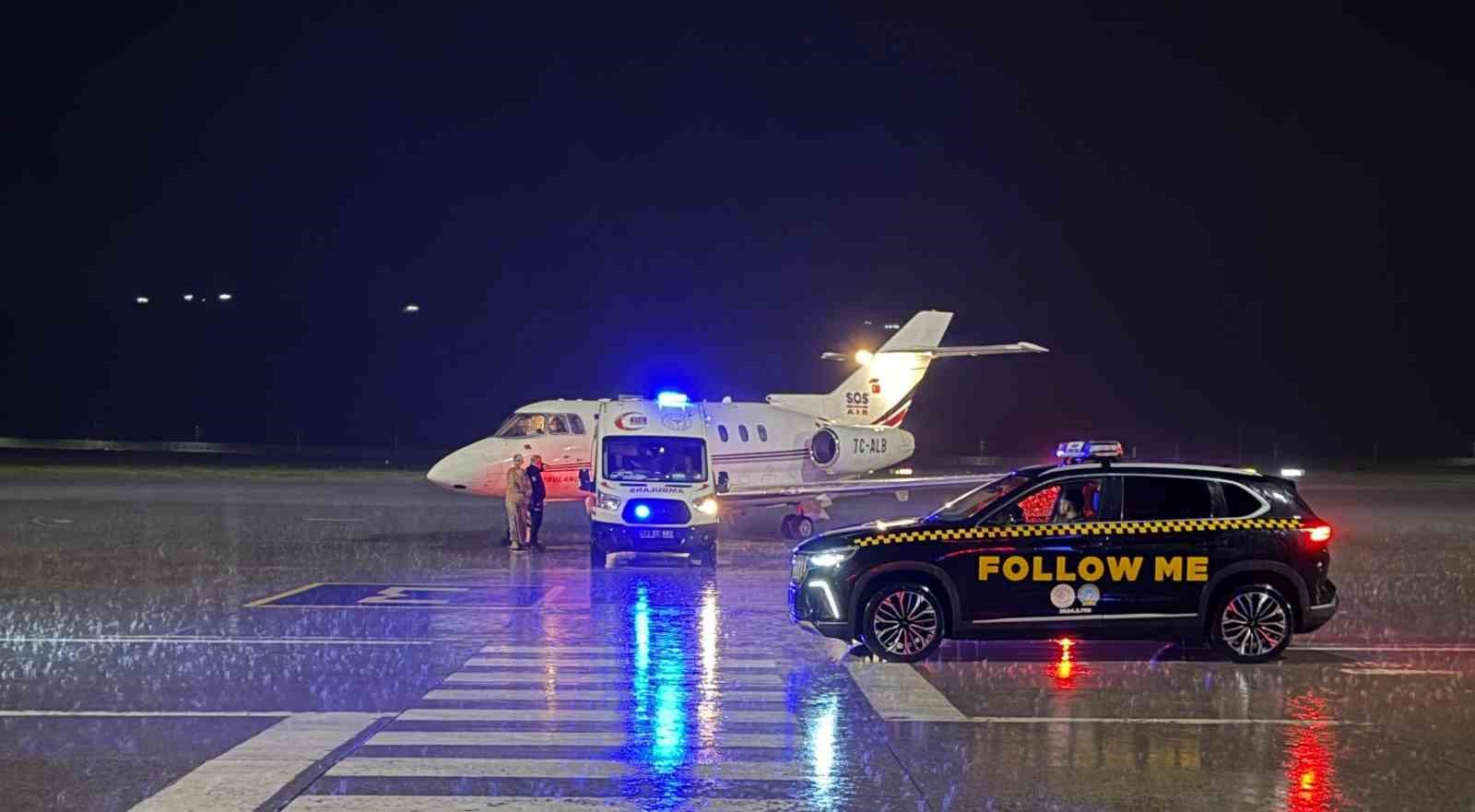 Ambulans uçak 10 aylık bebek için Şırnak’tan Ankara’ya havalandı
