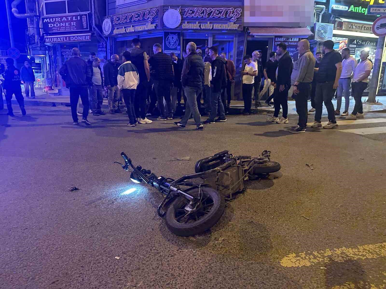 Muratlı’da otomobil motosikletle çarpıştı: 1 yaralı
