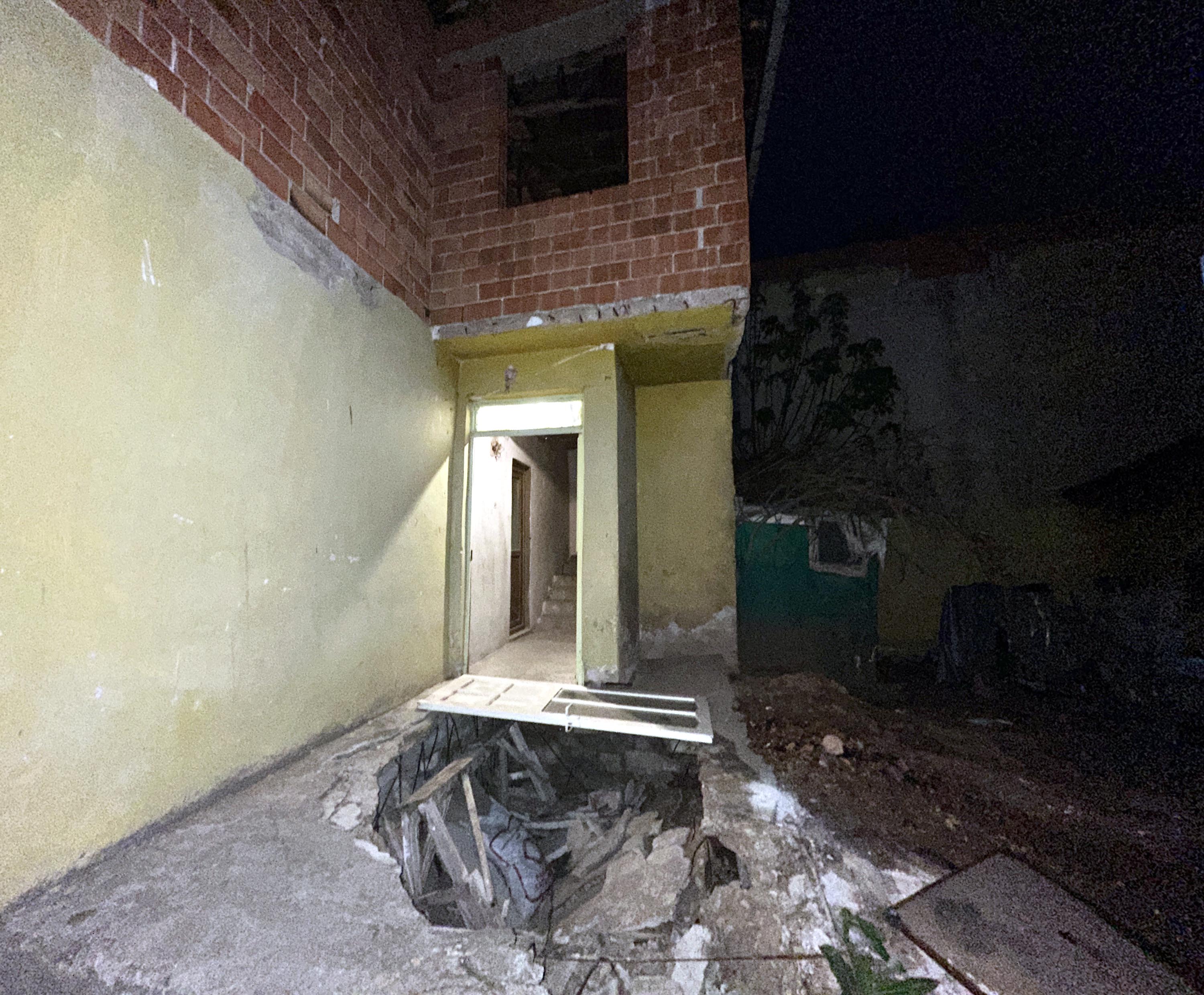  Edirne'de evin girişindeki beton zemin çöktü; 1 yaralı