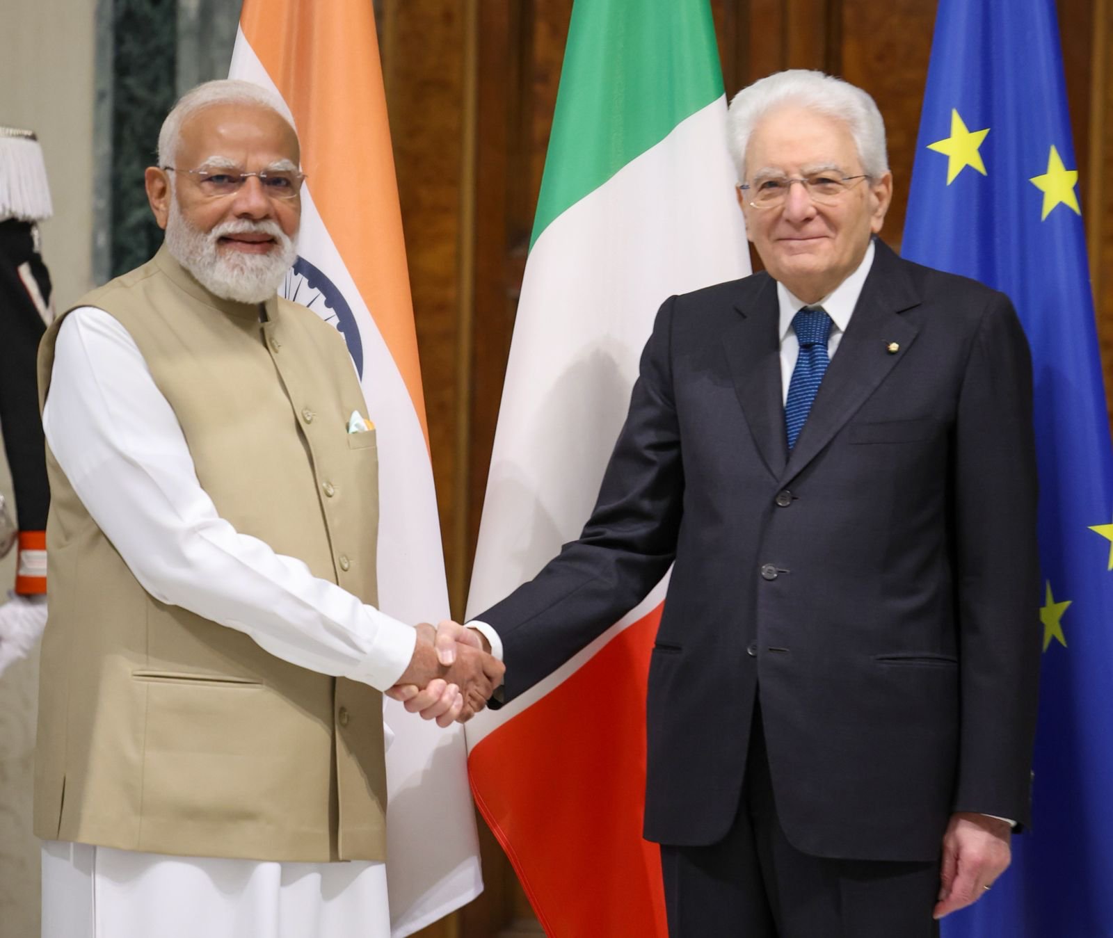 Hindistan Başbakanı Modi, İtalya Cumhurbaşkanı Mattarella ile bir araya geldi 