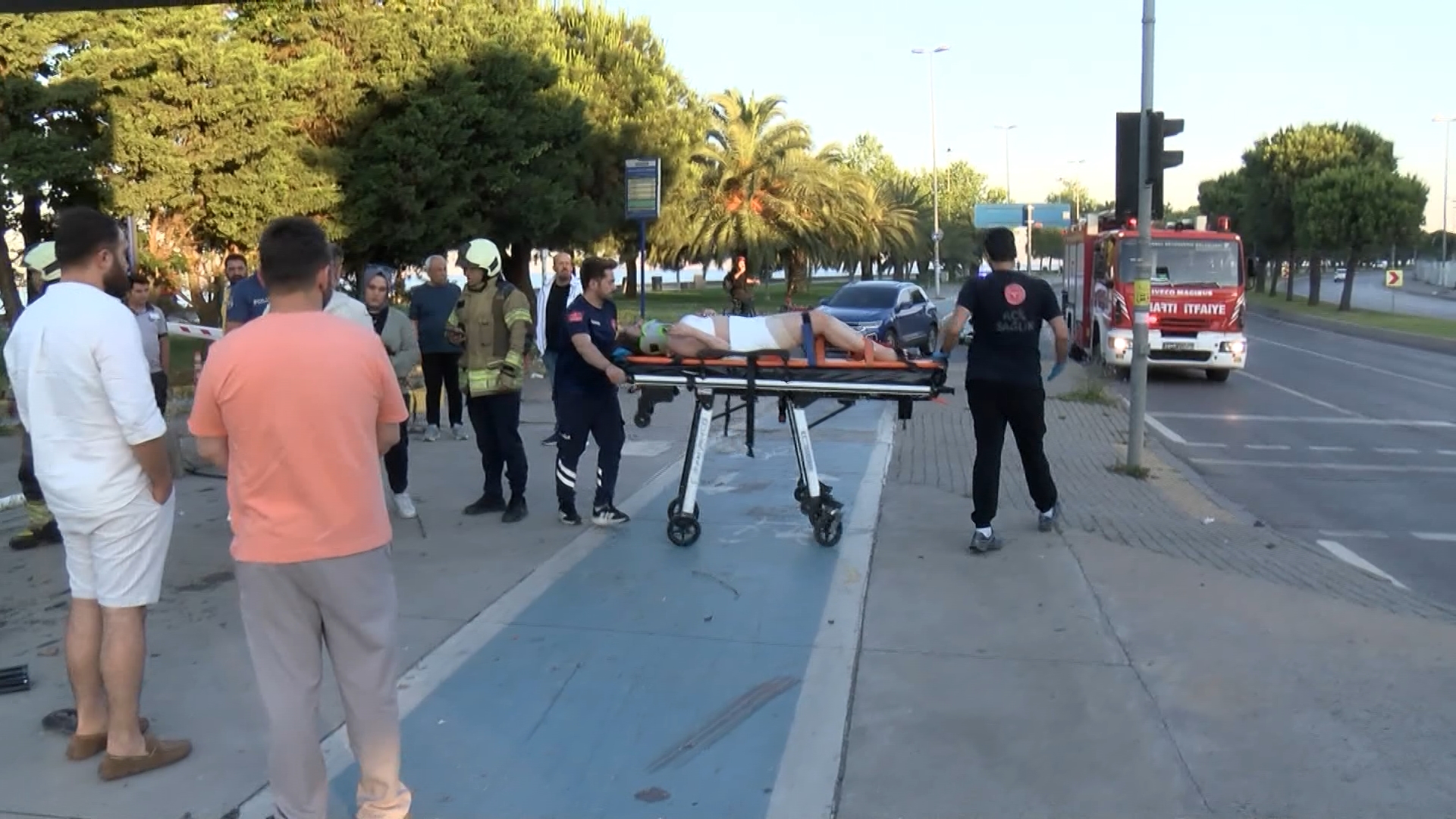 Kartal’da takla atan otomobilin sürücüsü yaralandı
