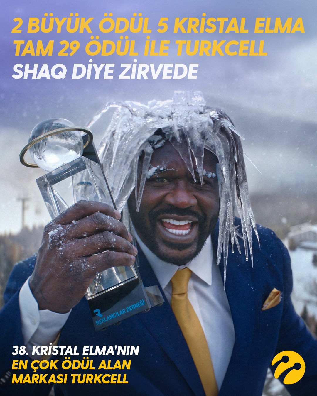 Turkcell’in ‘Shaq diye 5G’ reklamına Kristal Elma’dan toplam 29 ödül 