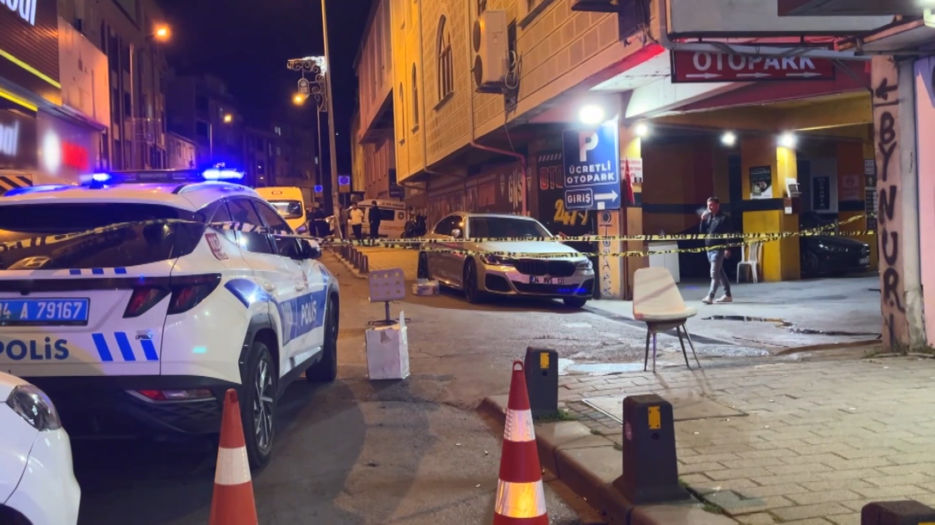Eyüpsultan'da otoparka silahlı saldırı: 1 yaralı / Ek fotoğraf