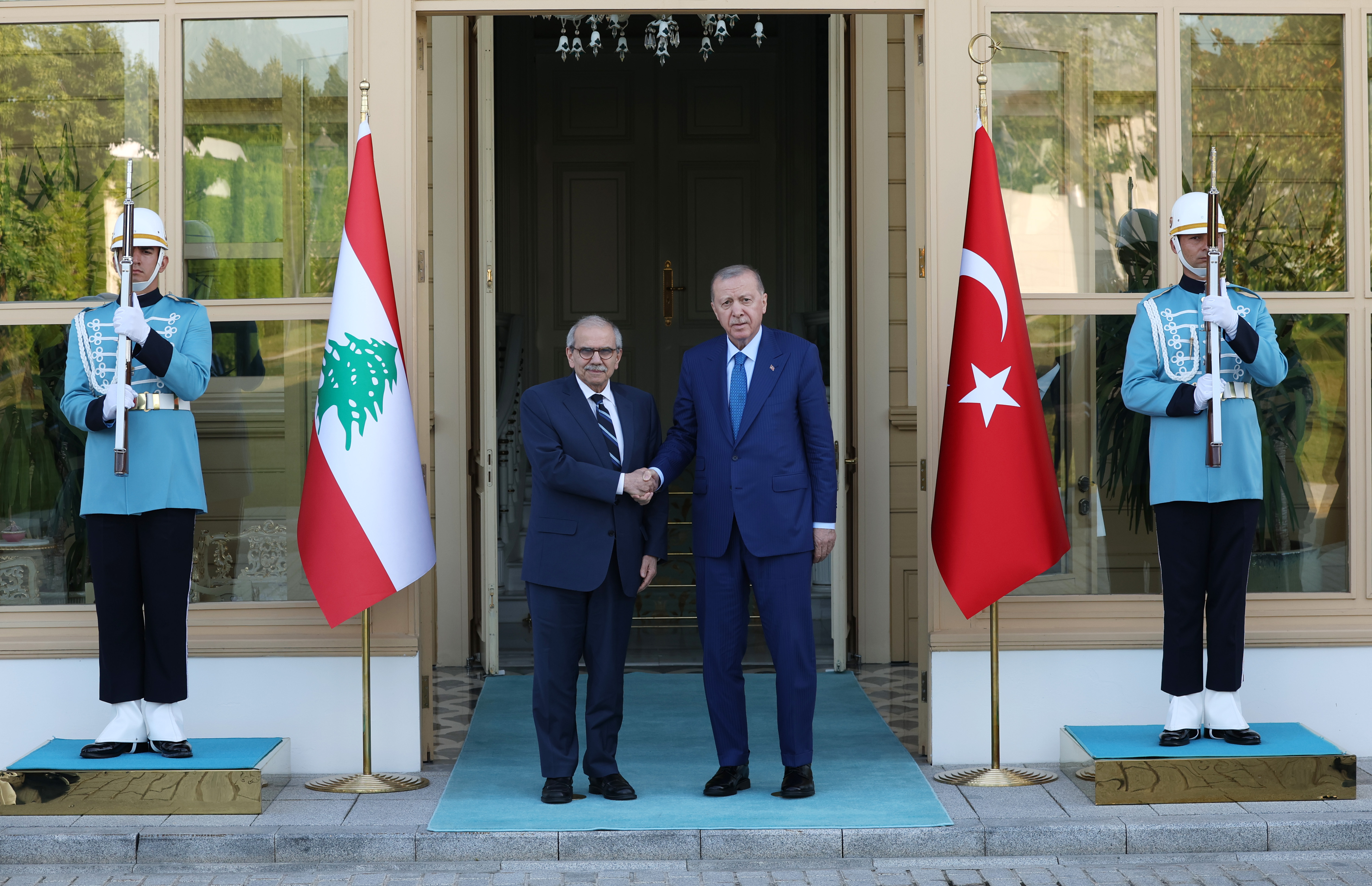 Cumhurbaşkanı Erdoğan, Lübnan Başbakanı Selam'ı kabul etti
